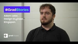 Adam talks about his role with Kingspan as a Design Engineer and what advice he would have for someone looking to pursue a similar career!