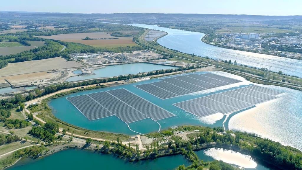 Floating solar power plant O'MEGA1 