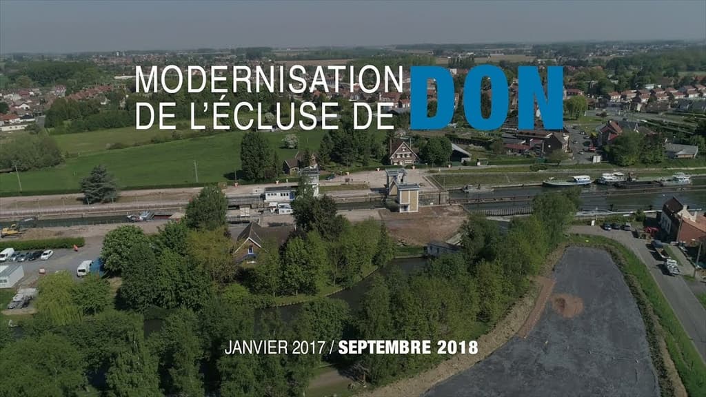 Les travaux de modernisation de l'écluse de Don réalisés par le Groupe BAUDIN CHATEAUNEUF.