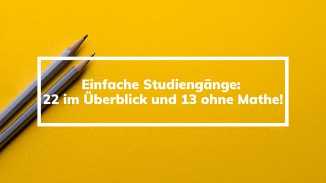 einfache studiengänge