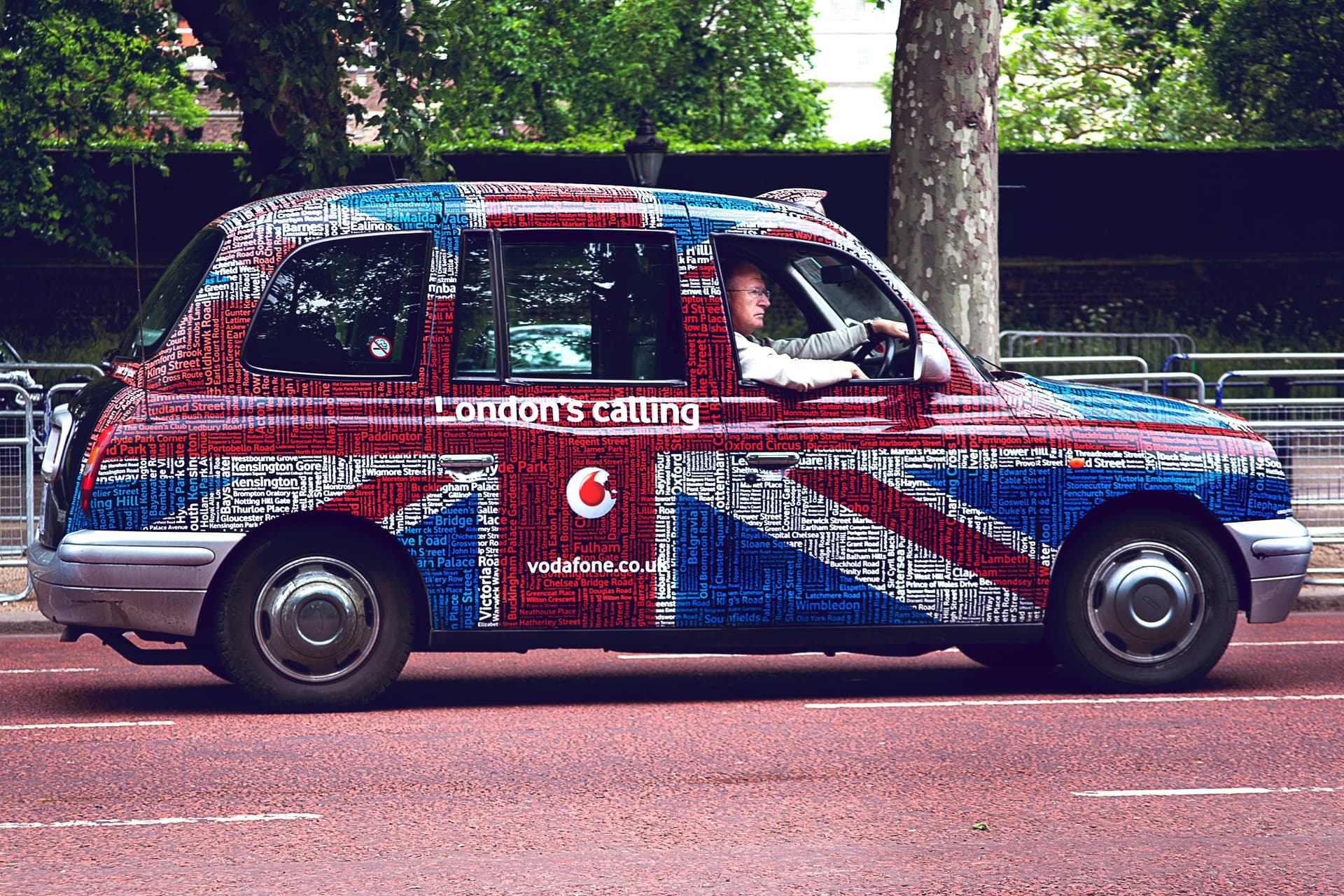 A picture of a Taxi with London Calling