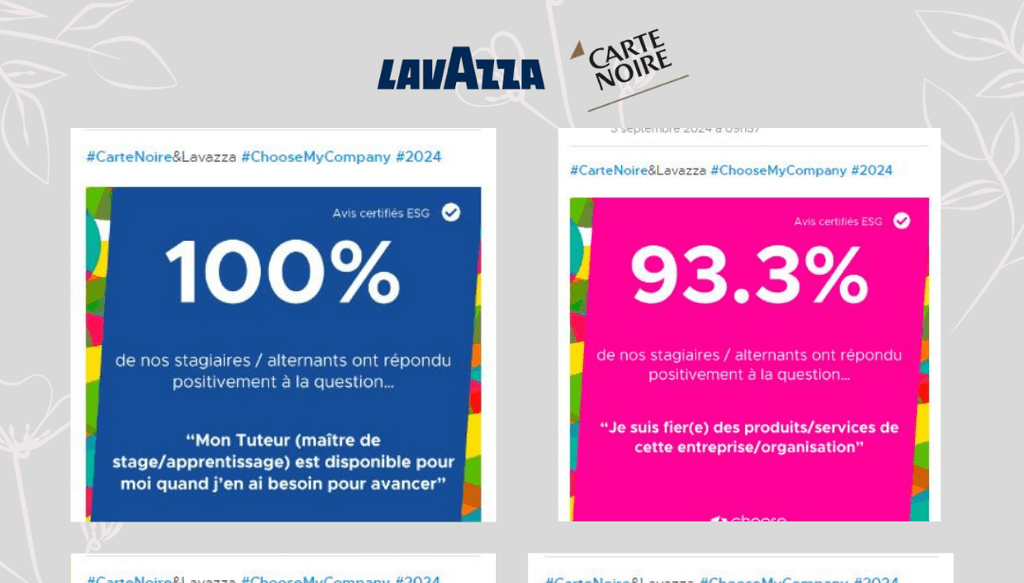 Nous avons obtenu le label "Happy Trainee" avec une note de 4,22/5