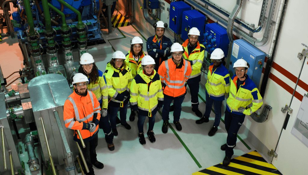 Les collaborateurs Edvance sur le site de Flamanville 3.