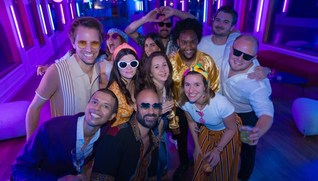 Back to 60's party with the Marketing Team