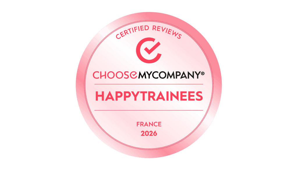 Nos stagiaires sont heureux et l'ont à nouveau fait savoir en nous attribuant le label "Happy Trainees 2026" ! Merci pour leur confiance !