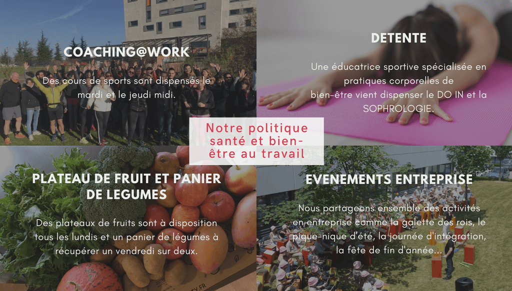 Notre politique santé et bien-être au travail commence par là.