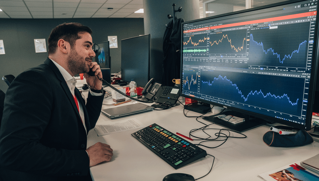 La salle des marchés au Crédit Mutuel Arkéa