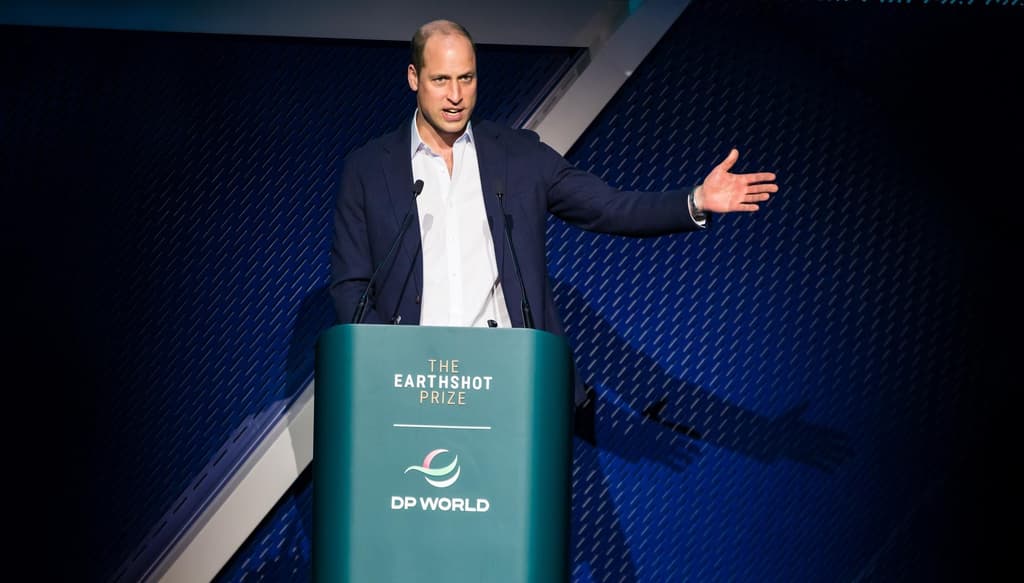 HRH Duke of Cambridge addressing the audience in the 1st DP World sponsored Earthshot Prize.