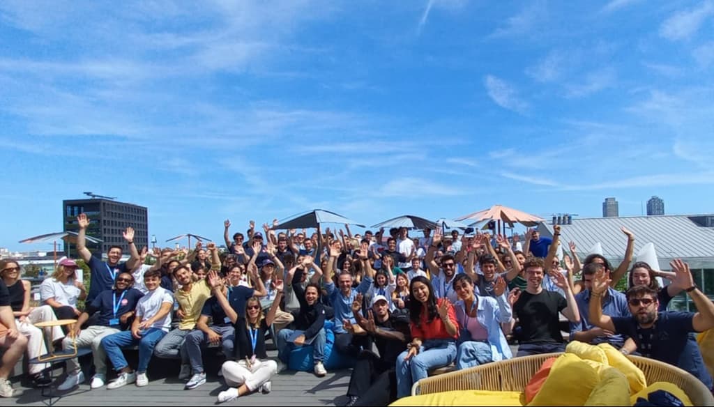 The Barcelona team on our rooftop