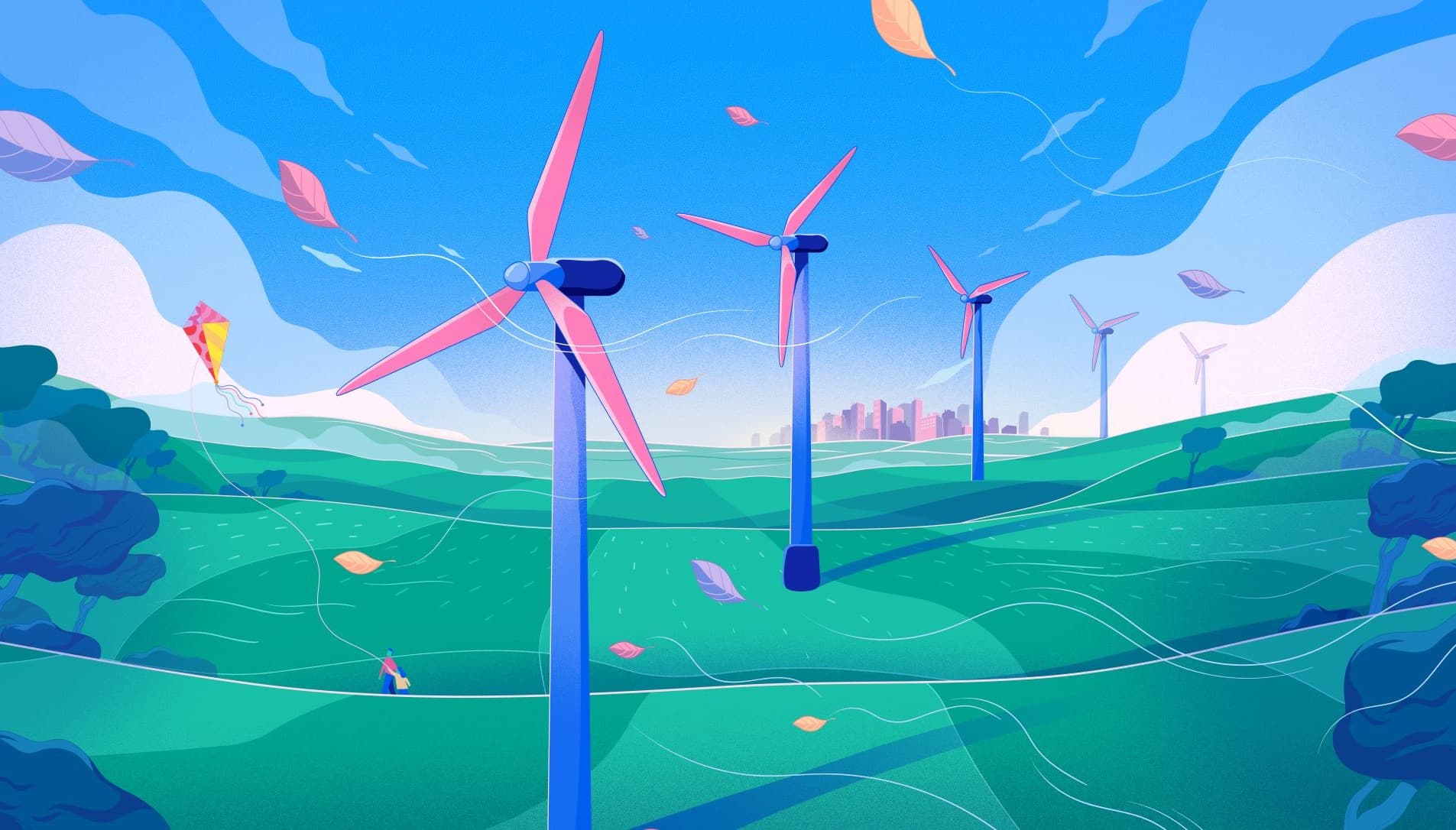 World windturbine scene