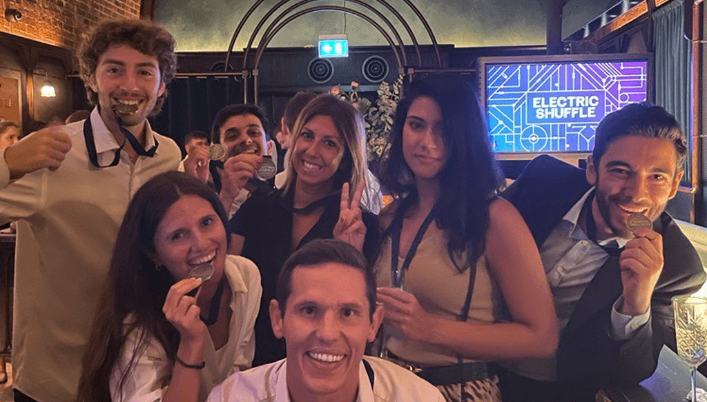 Part of the EMEA team celebrating.