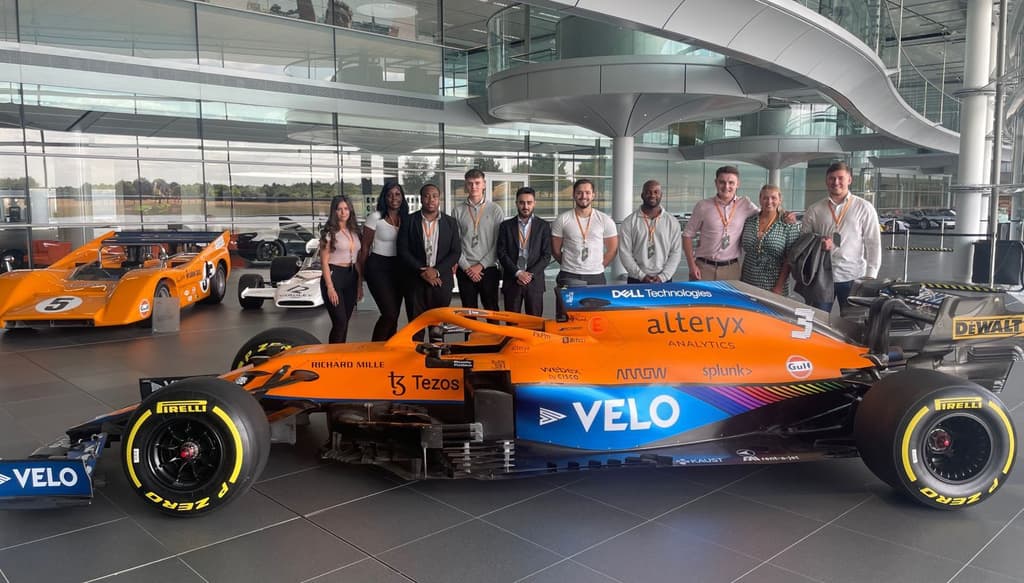 Graduates in London visiting MCLAREN (one of our customers)