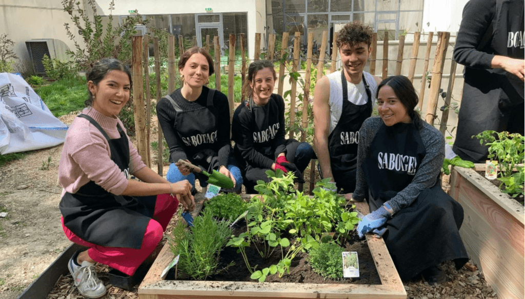 Our interns are gardening