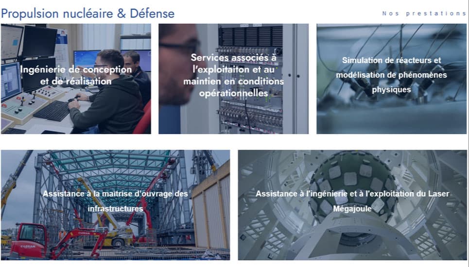 Nos prestations Propulsion nucléaire & Défense