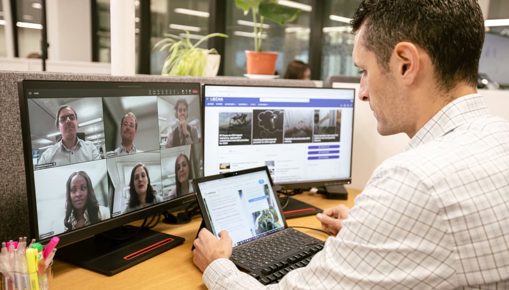 A remote meeting