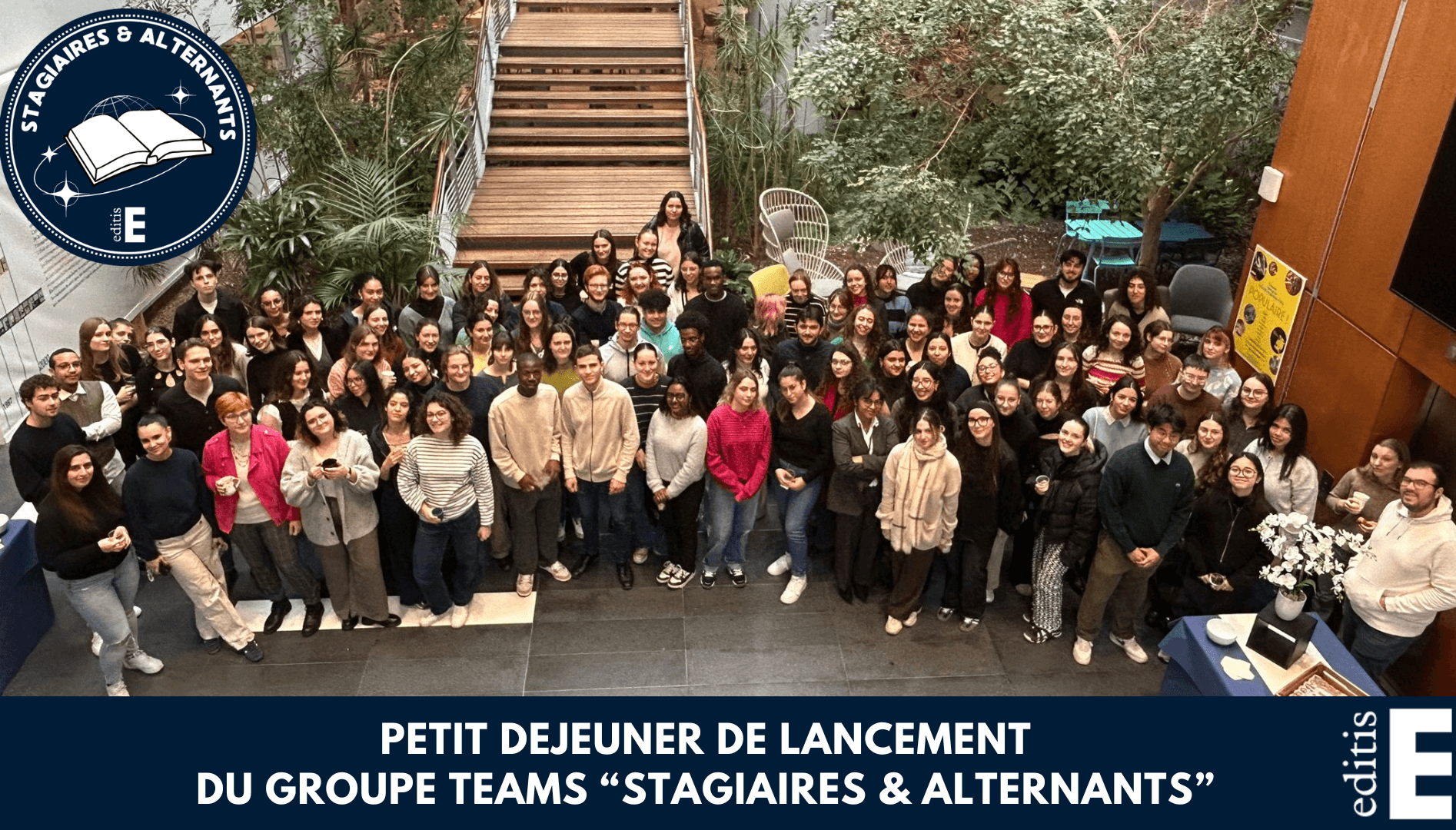 170 stagiaires & alternants réunis autour d’un petit-déj pour le lancement de leur groupe Teams et créer leur 1er réseau professionnel.