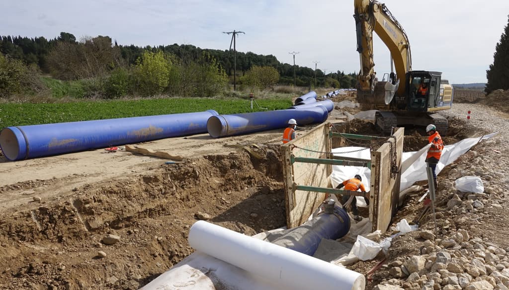 Eau et transfert : supervision du chantier de pose du maillon minervois