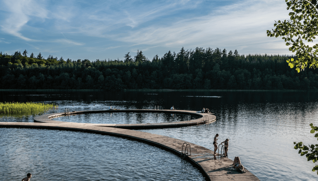 Water, that is so clean you can swim in it.