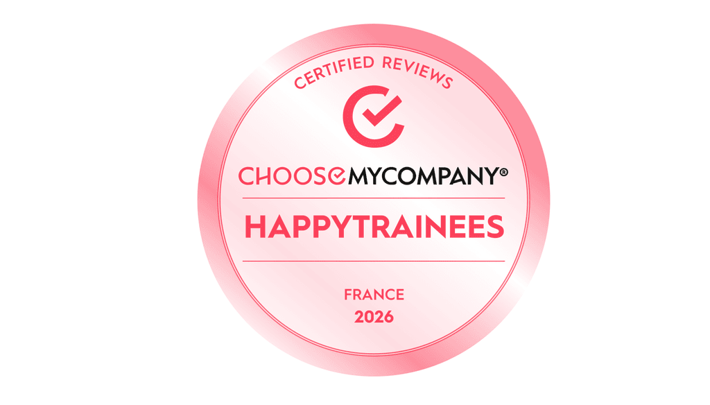 Fiers d'être certifiés Happy Trainees 2026, pour les stages et les alternances, merci à vous :)