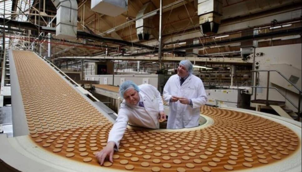 Our tasty biscuits in production....