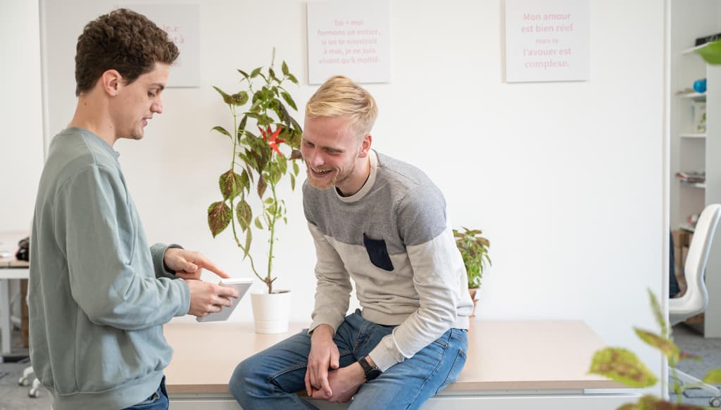 Hugo (développeur) et Martijn (country manager Pays-Bas)