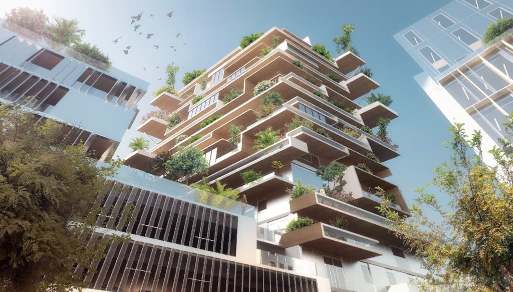 Tour Hyperion - Bordeaux
Première tour en bois réalisée en France - hauteur de 50 mètres