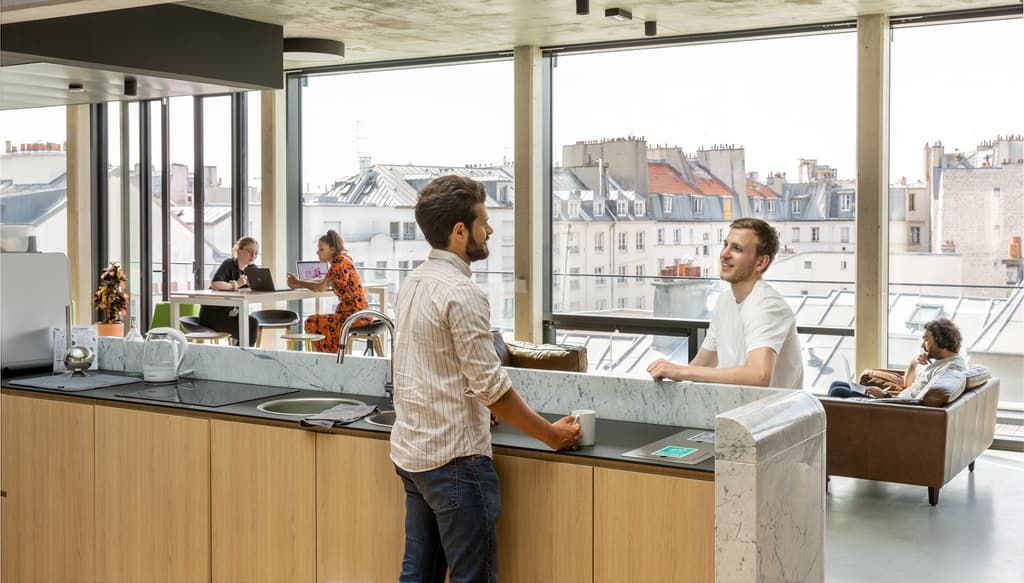 Our Paris office kitchen area