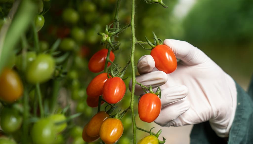 Tomates cerises allongées