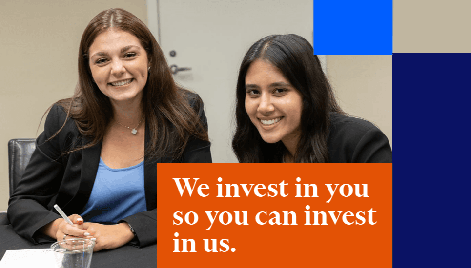 We invest in you so you can invest in us