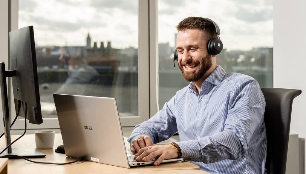 We smile, even on the phone with clients!