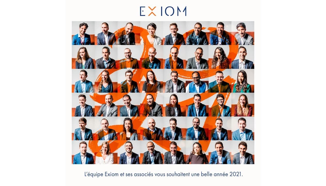 Toute l'équipe Exiom Partners vous souhaite une année 2021 pleine de beaux projets et de réussites.