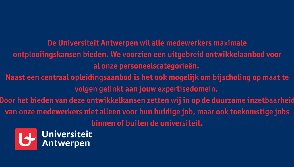 UAntwerpen wants to invest in your growth!