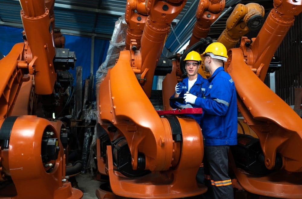 Ouvriers de maintenance industrielle