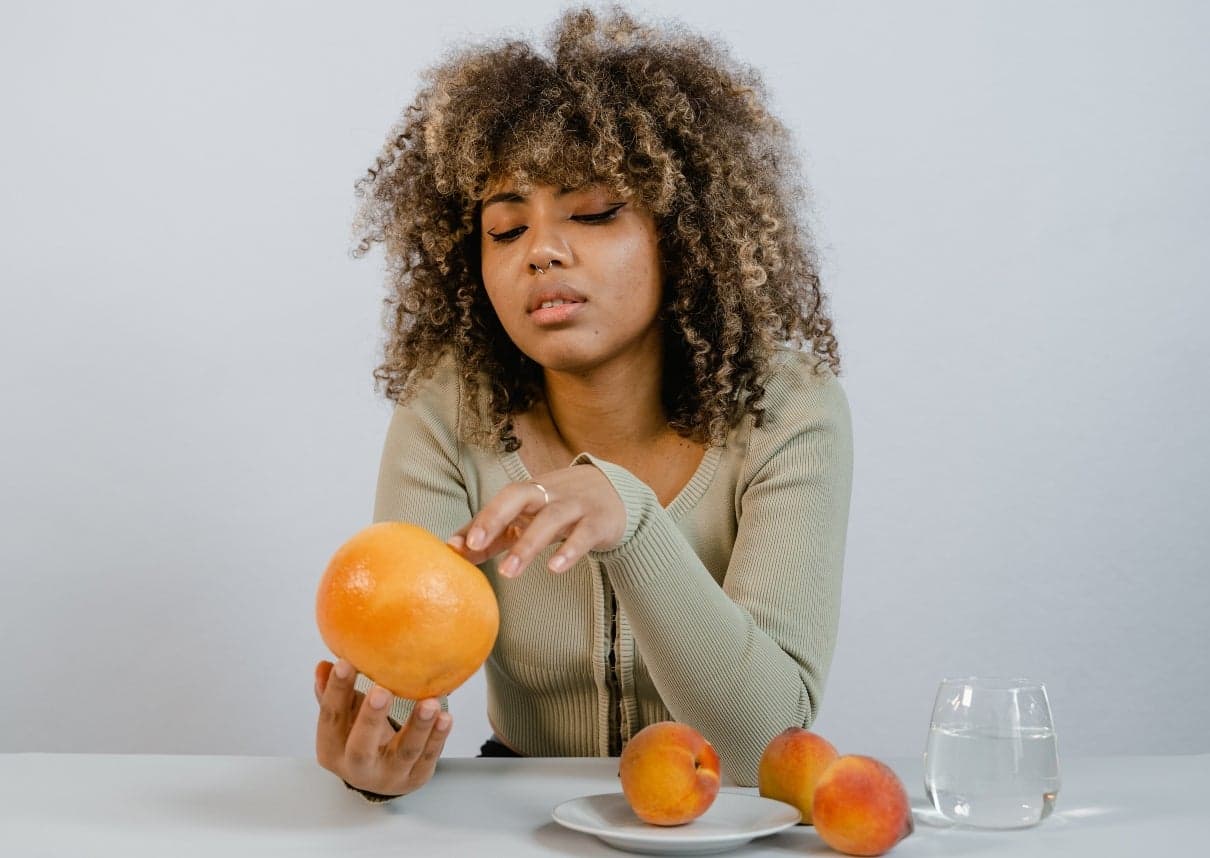 A picture of a woman thinking